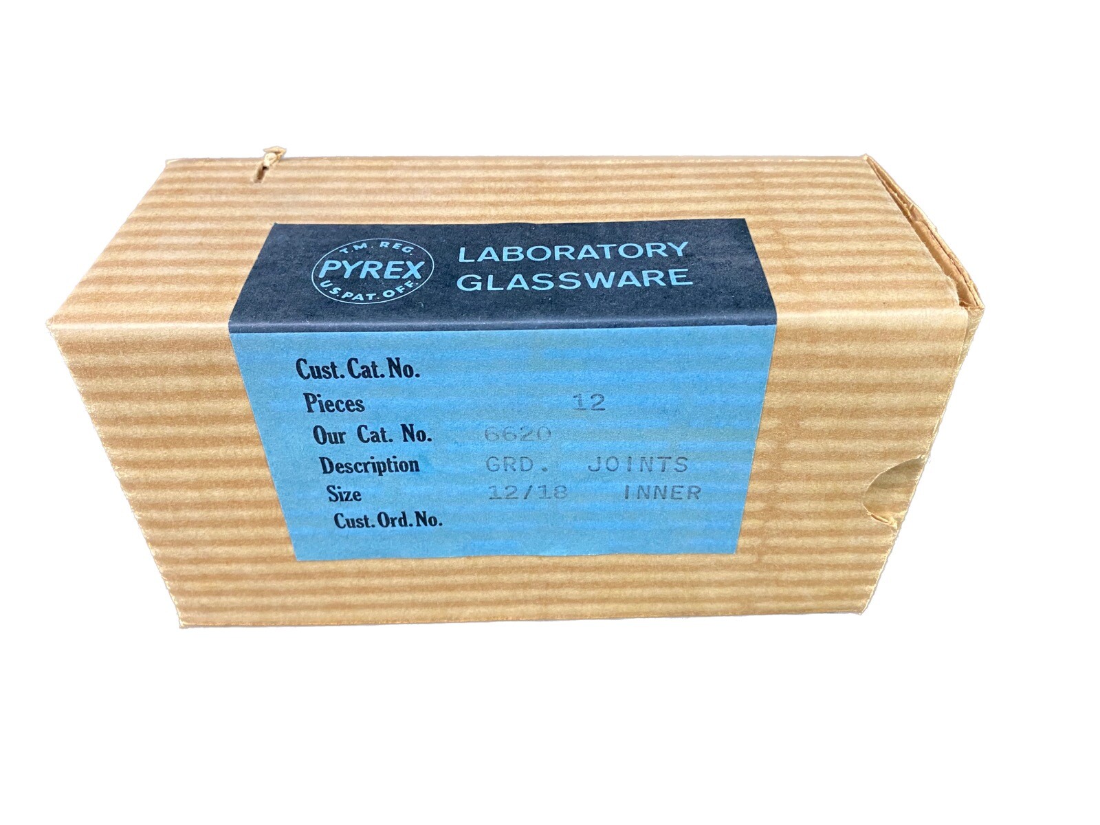 PYREX 12/18 Ground Joint Corning Laboratory Glassware #6620 Inner Only (12/box)