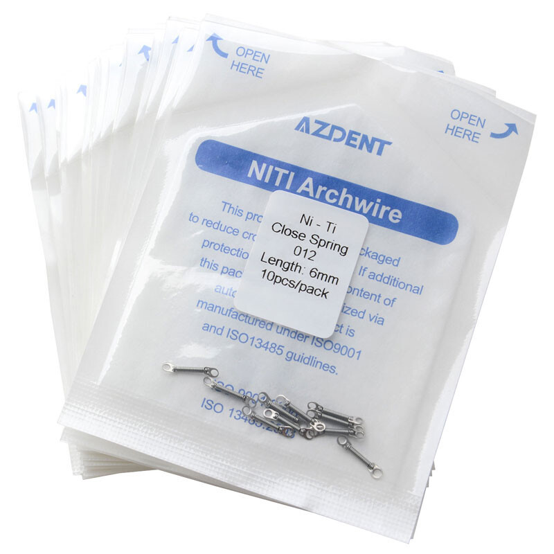 Ortodoncia dental Niti Resorte helicoidal cerrado de alta resistencia 10pcs/Pack