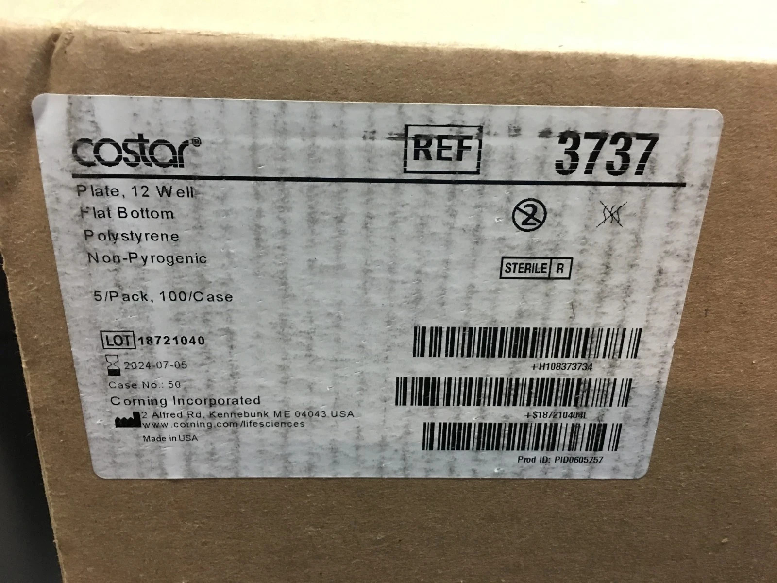 Corning Costar REF 3737 Clear Not Treated Multiple Well Plates Bulk Pack 12-Well