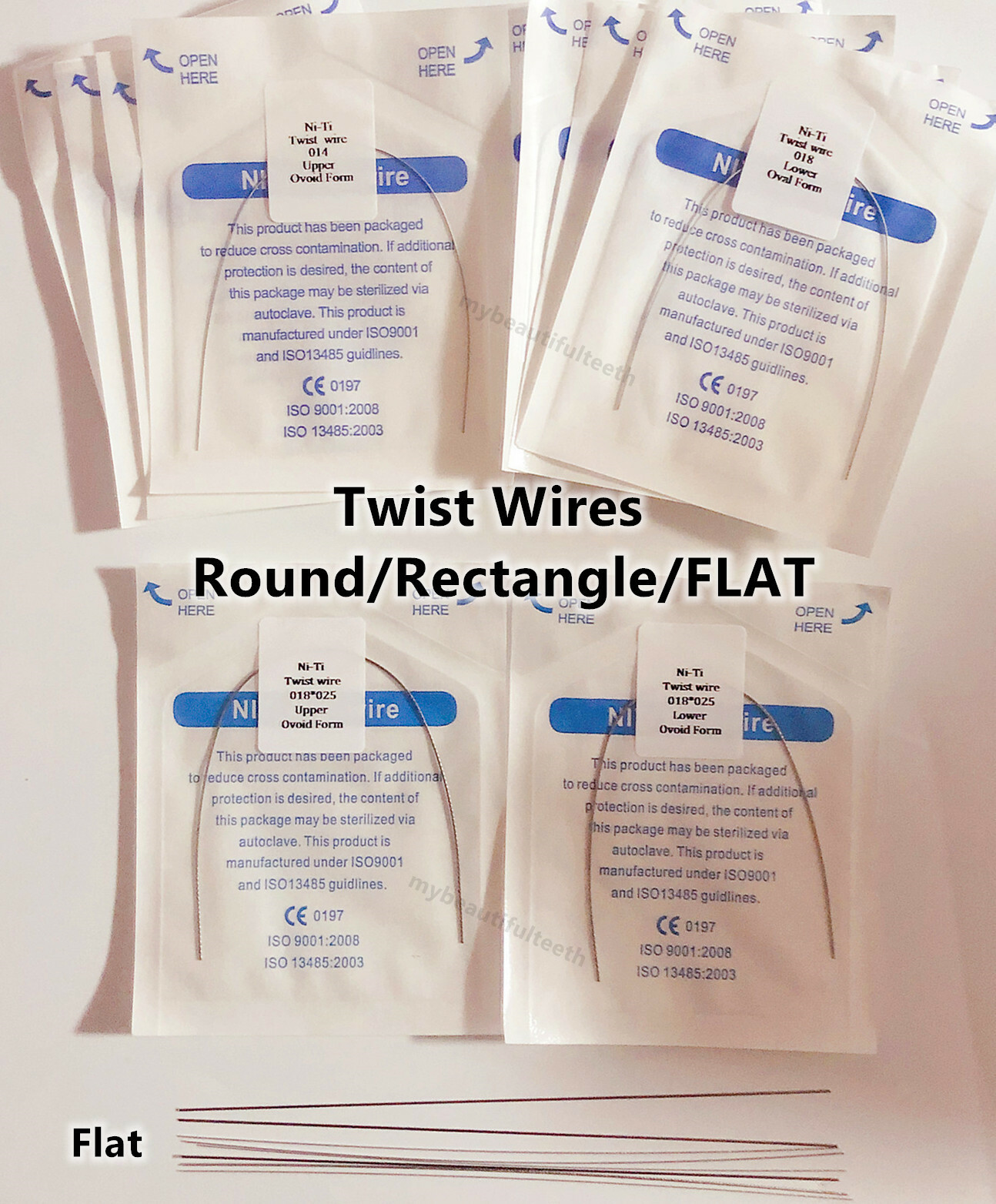 Dental Twist Wires Ortho Arch Wire Flat Twisted Lingual Retainer Bonded Braided