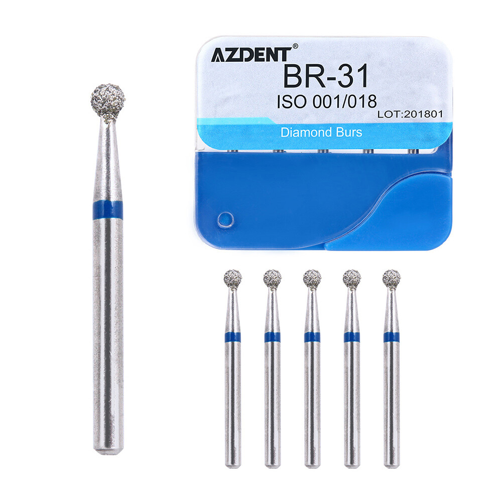 AZDENT 100Pzas Dental Fresas Dentales de Diamante FG Mezclado 20 Tamaño