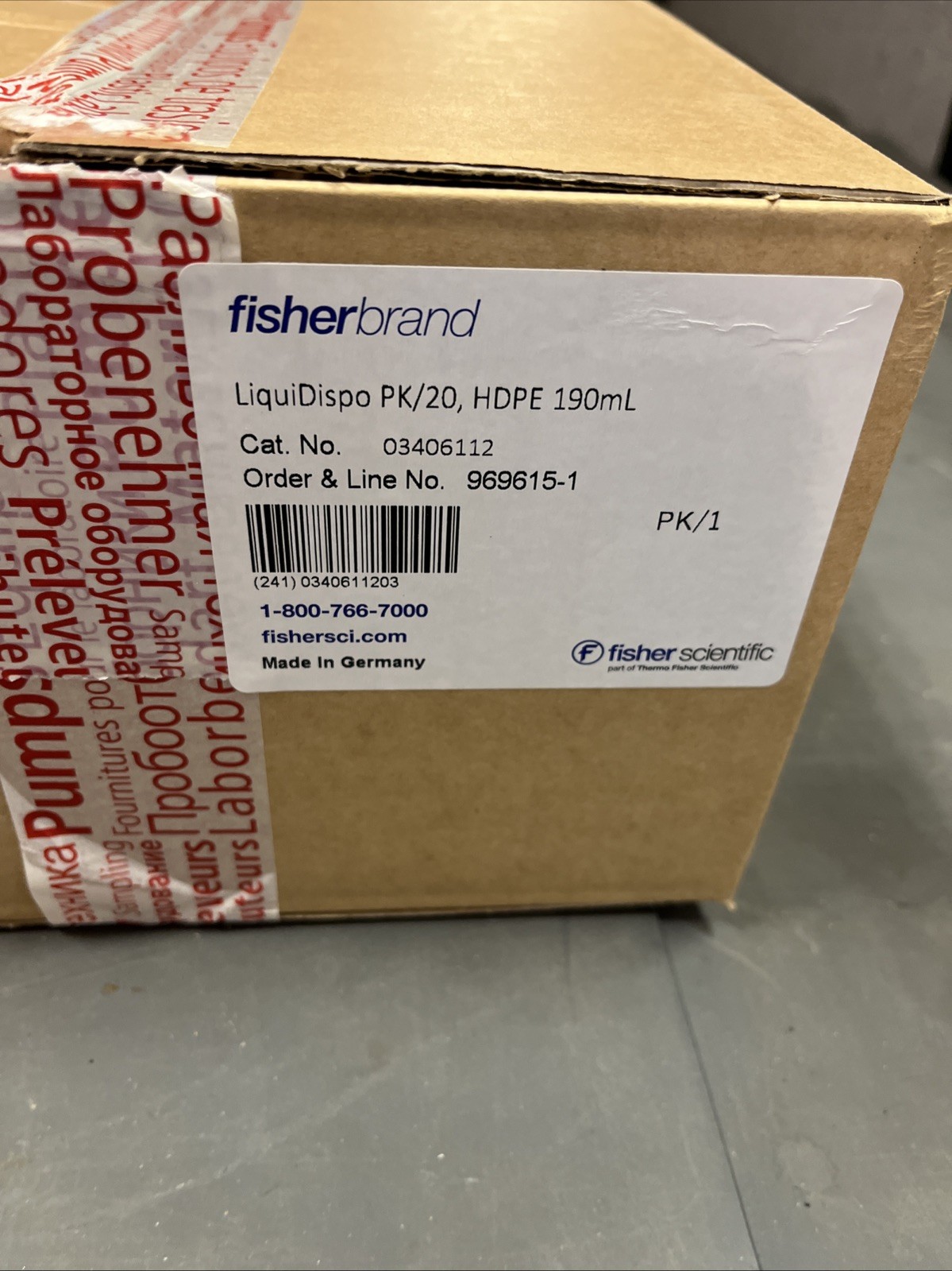 Lot of 20 Burkle 5393-1130 LiquiDispo LaboPlast HDPE 1000mm 200ml Liquid Sampler