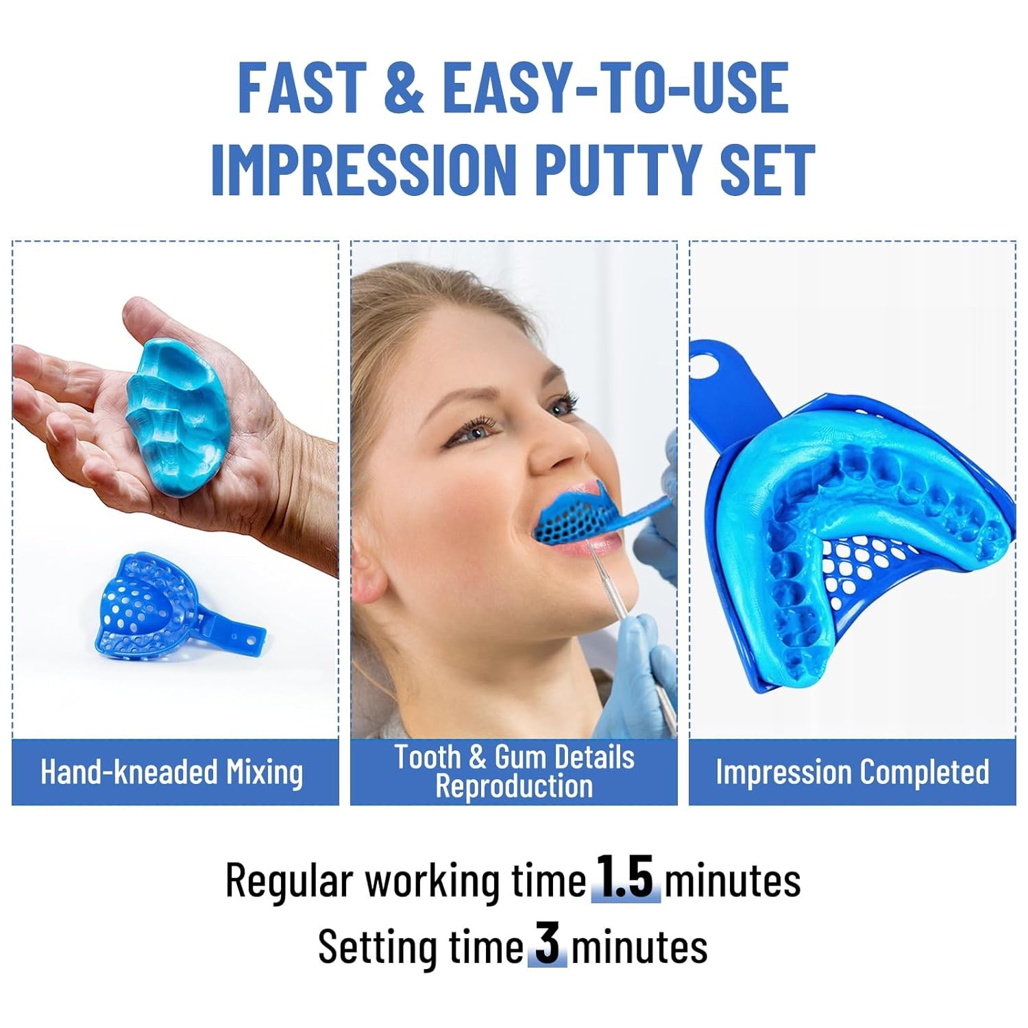 Dental Putty Fast Set PVS VPS Dental Impression Material Light & Heavy Body Fast