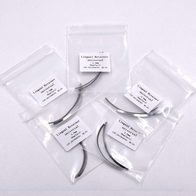 2 Pcs/Pack Dental Ortho Lingual Retainer Universal 1.2mm/2.0mm Splints Mesh Base