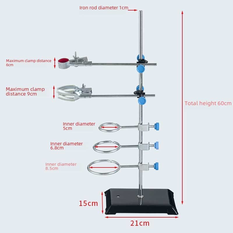 Adjustable Lab Stand w/ Flask & Cross Clamp, Iron Ring – Chemistry Supply
