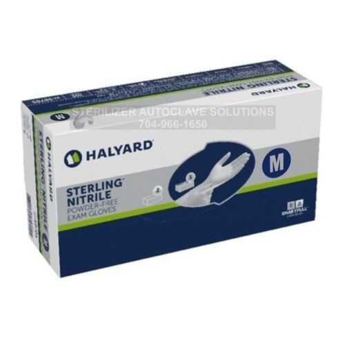 BOX of 200 MEDIUM Halyard Sterling* Nitrile Exam Gloves 50707