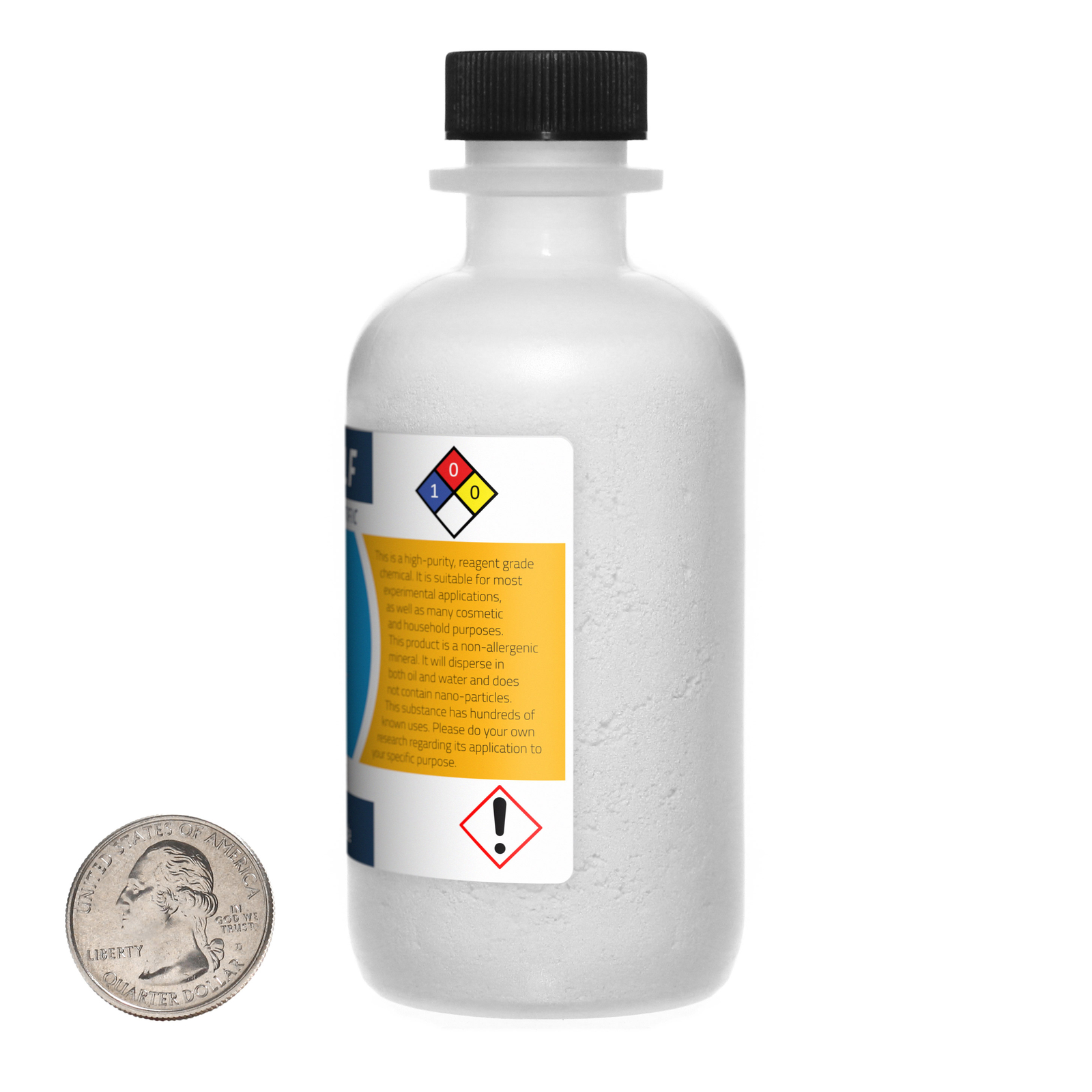 Titanium Dioxide / 1 Lb / 4 Bottles / 99.9% Reagent Grade / 44 Micron Powder