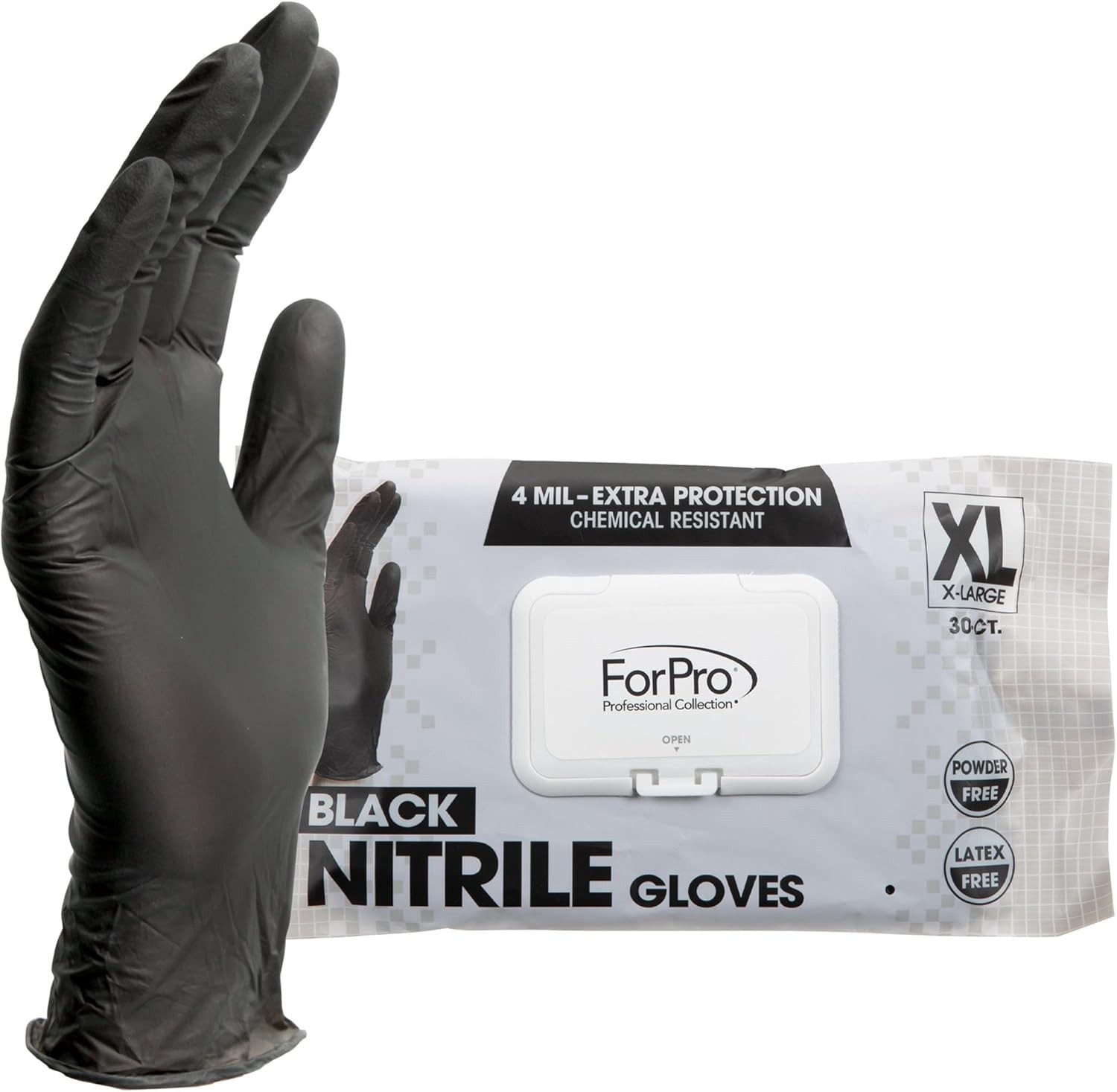 Disposable Nitrile Gloves – 30 XL, Chemical Resistant for Sensitive Skin