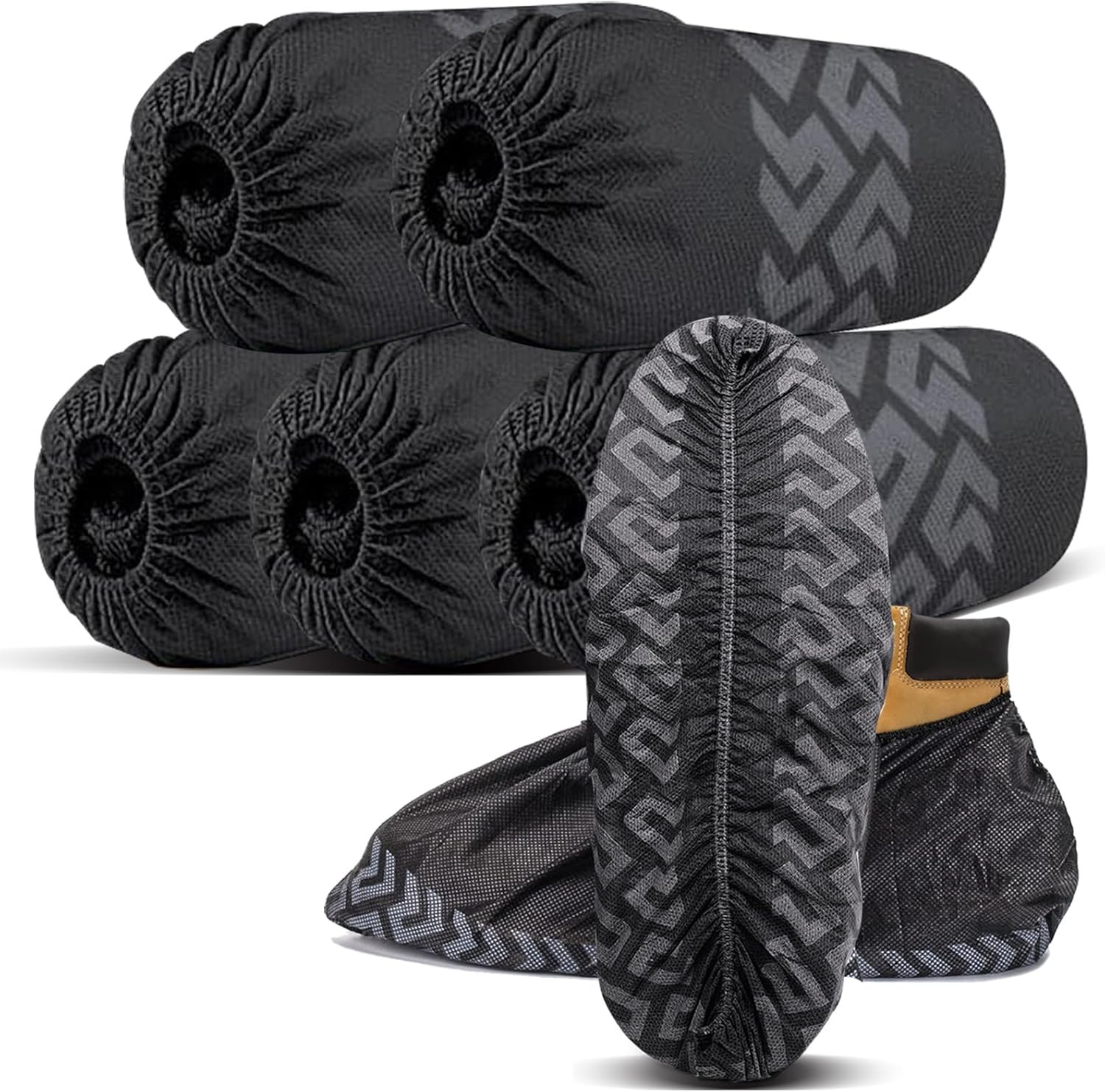 Shoe Covers Disposable 50 Pack 25 Pairs Durable Non-Slip Water Resistant & Boot