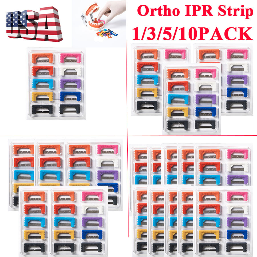 Dental Interproximal Reduction Strips Orthodontic IPR Strips Kit 1/3/5/10Pack
