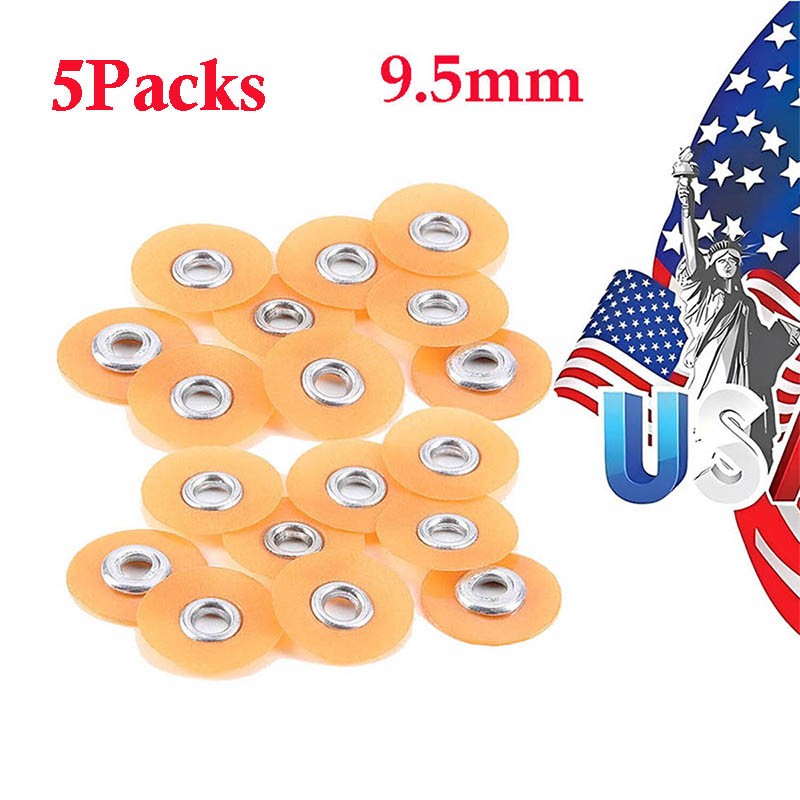 5Packs Dental SOFLEX Composite Finishing Polishing Discs 9.5mm Fine 50pcs/pack
