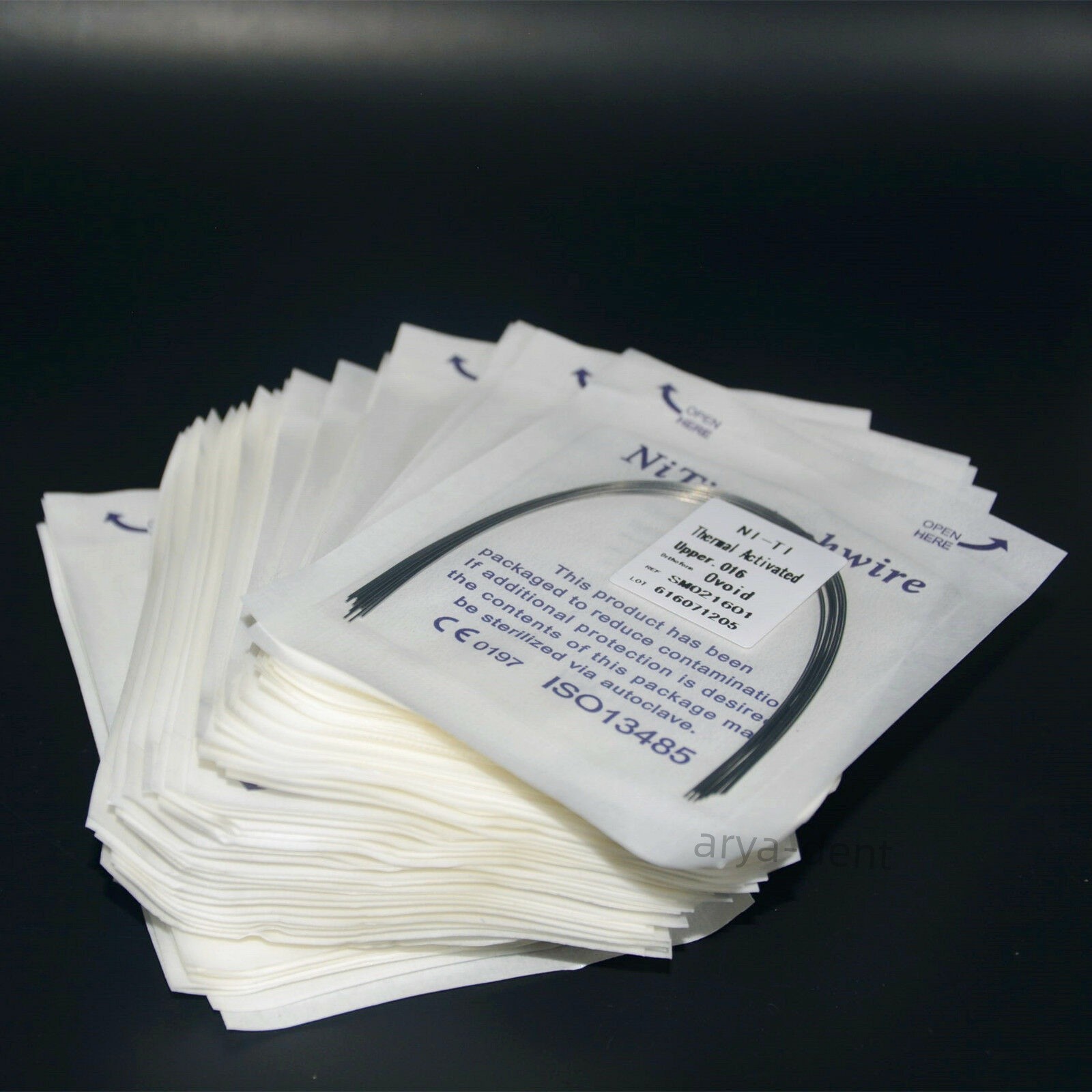 Dental Ortho Niti Ovoid Form Round Rectangular Arch Wire Thermal Activated Arcs