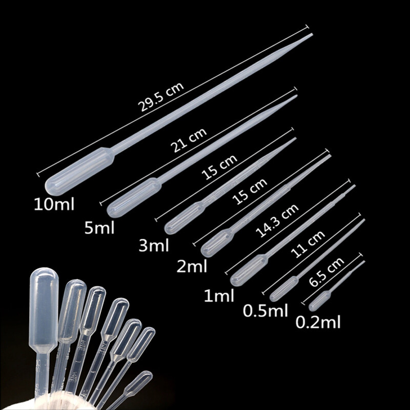 Eye Dropper 0.2-10mlTransfer Pipettes Plastic Transparent Pipettes Disposable