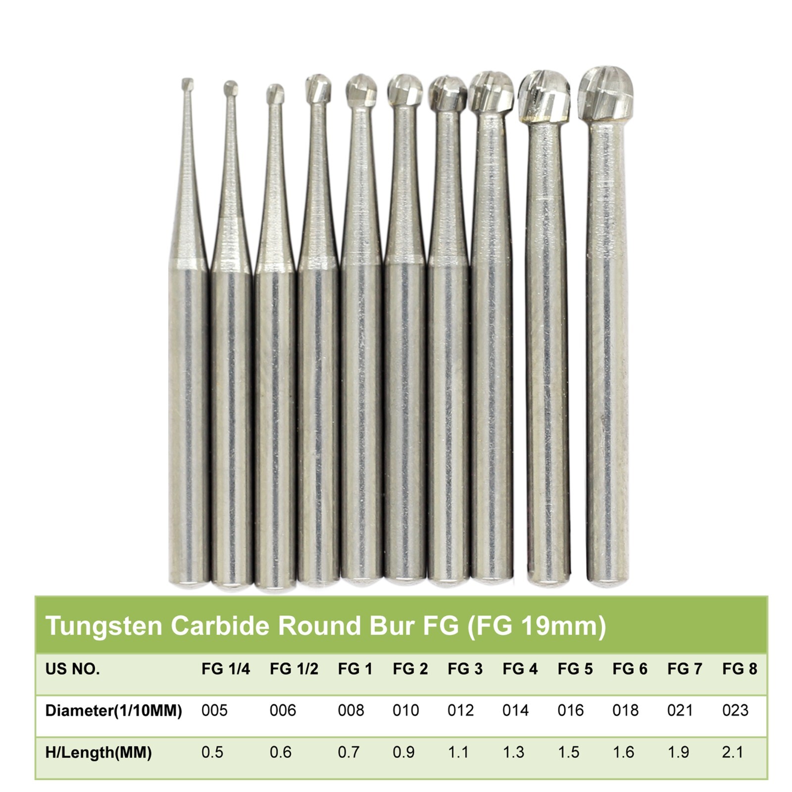 Carbide Bur Friction Grip 100pk Dental, Made In China FG Bur all sizes 557, 330