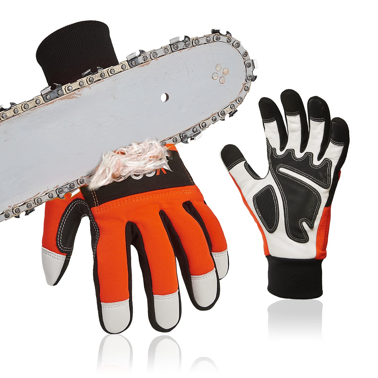 Vgo… 1Pair Chainsaw Gloves 12-Layer Chainsaw Protection On Left Hand Back