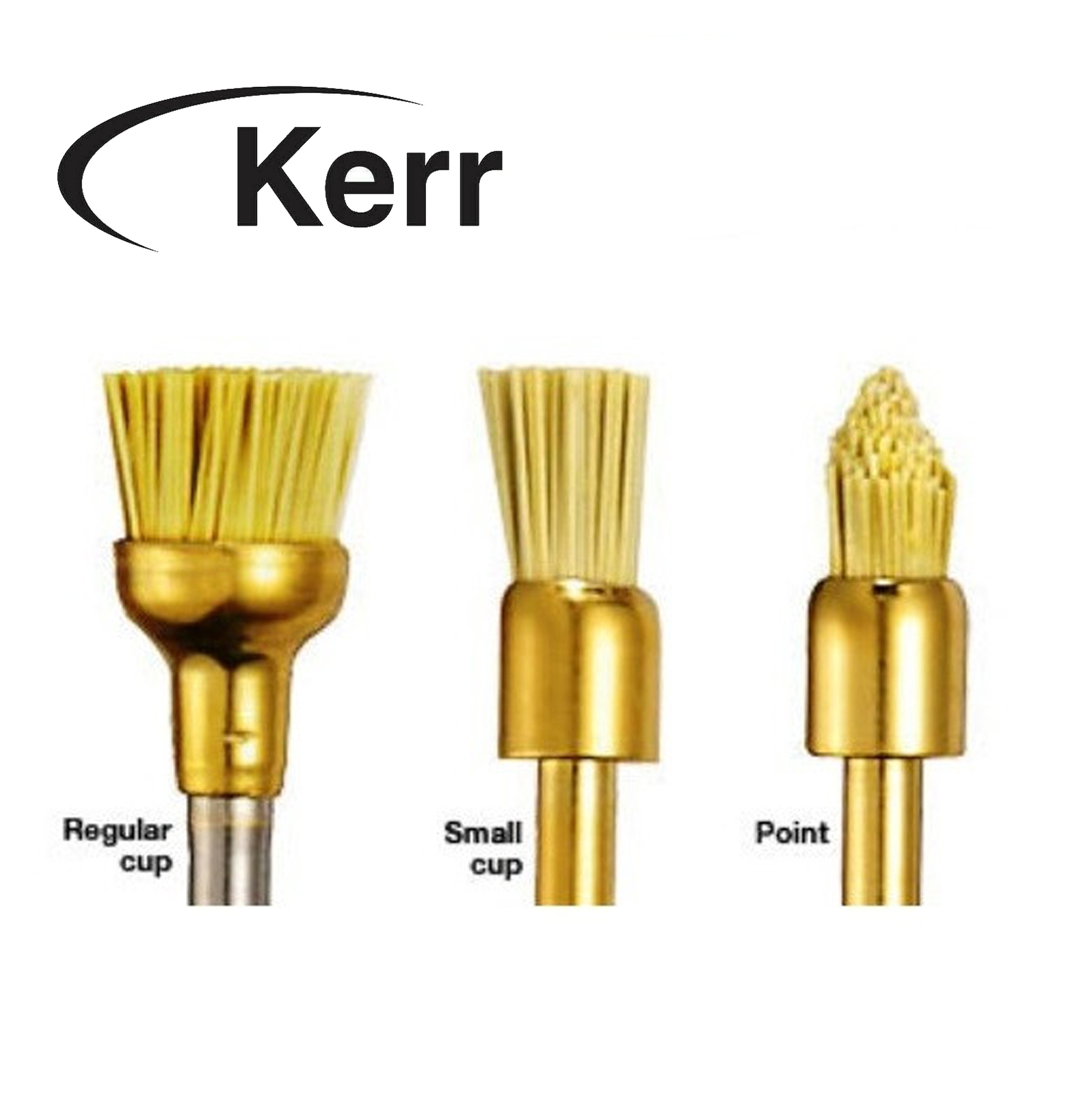KERR Dental Finishing Polishing Occlubrush Cup Brushes Regular/Small/Point 10pcs