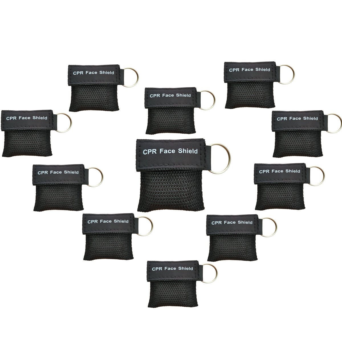 1000pcs CPR Keychain Pouch CPR Training CPR Mask for first aid training Black