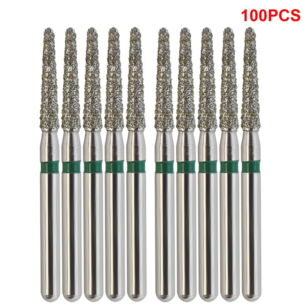 100X Dental Diamond Bur FG 856/016C Round End Taper Super Coarse Grit High Speed