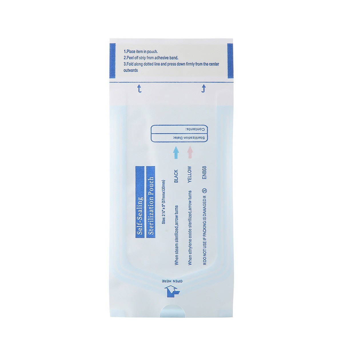 200pcs/Box Dental Self-Sealing Sterilization Pouches Bags Nail Art Tool 2.25”x5”