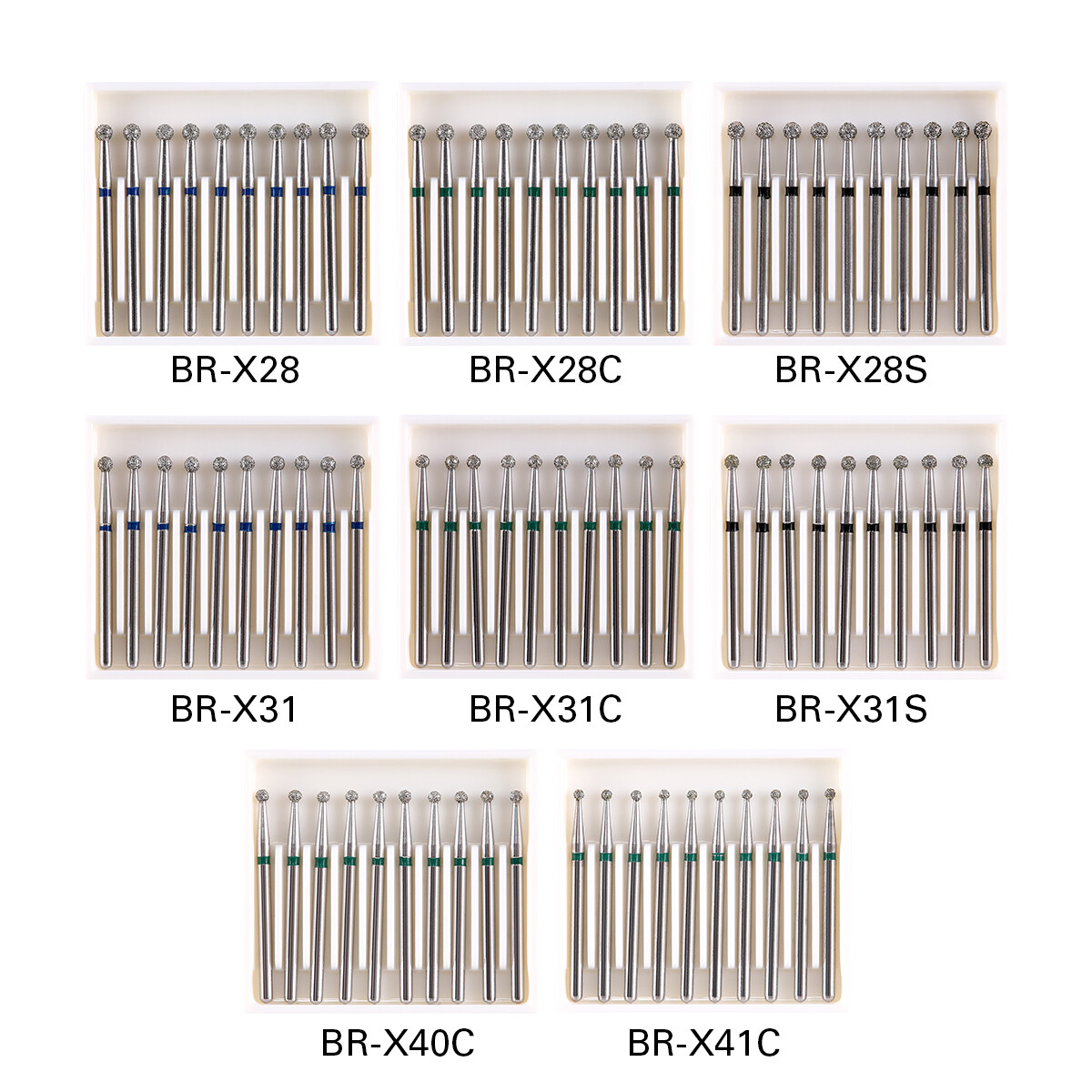 AZDENT Dental Super Coarse Diamond Burs FG Drills for High Speed Handpiece