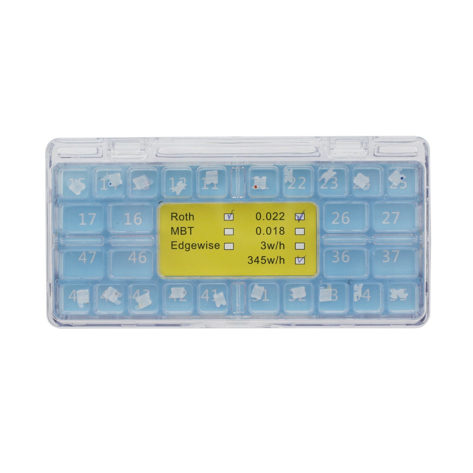 Dental Orthodontic Ceramic Brackets Ortodoncia Braces Cerámica Roth MBT 0.022