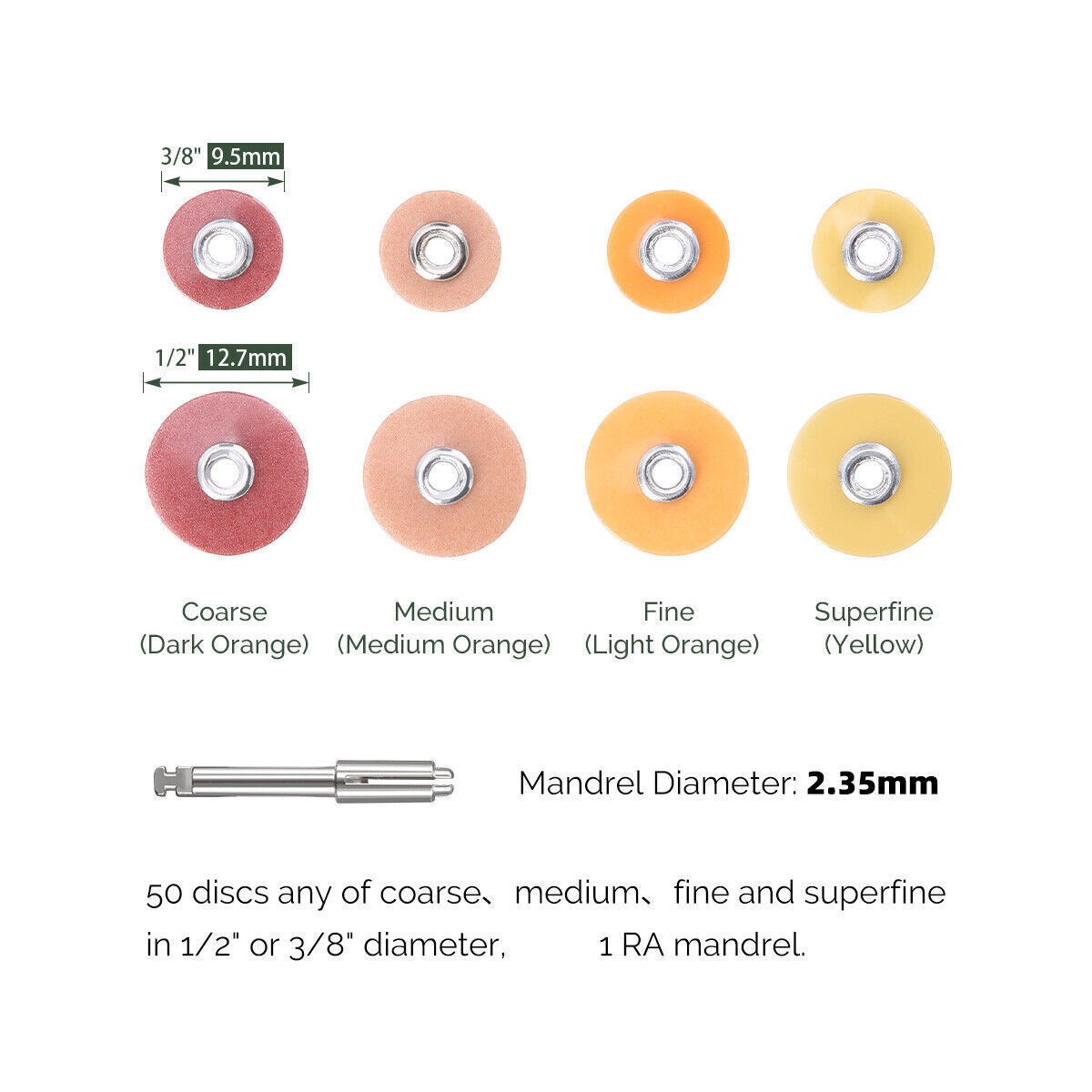 500PCS Dental Composite finishing polishing disc soft type 9.5/12.7mm