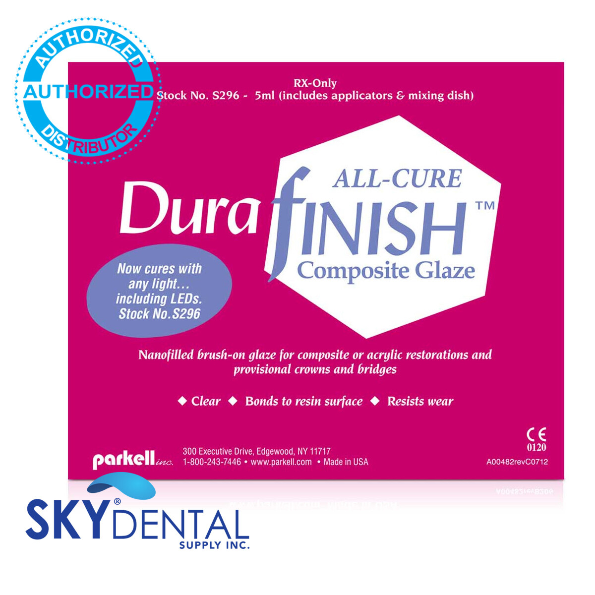Parkell S296 Durafinish All-cure Composite Glaze & Accessories 5 Ml Clear