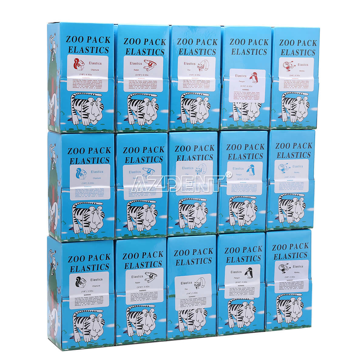 5000pcs/Box Dental Orthodontic Zoo Pack Elastics latex Rubber Bands High-quality