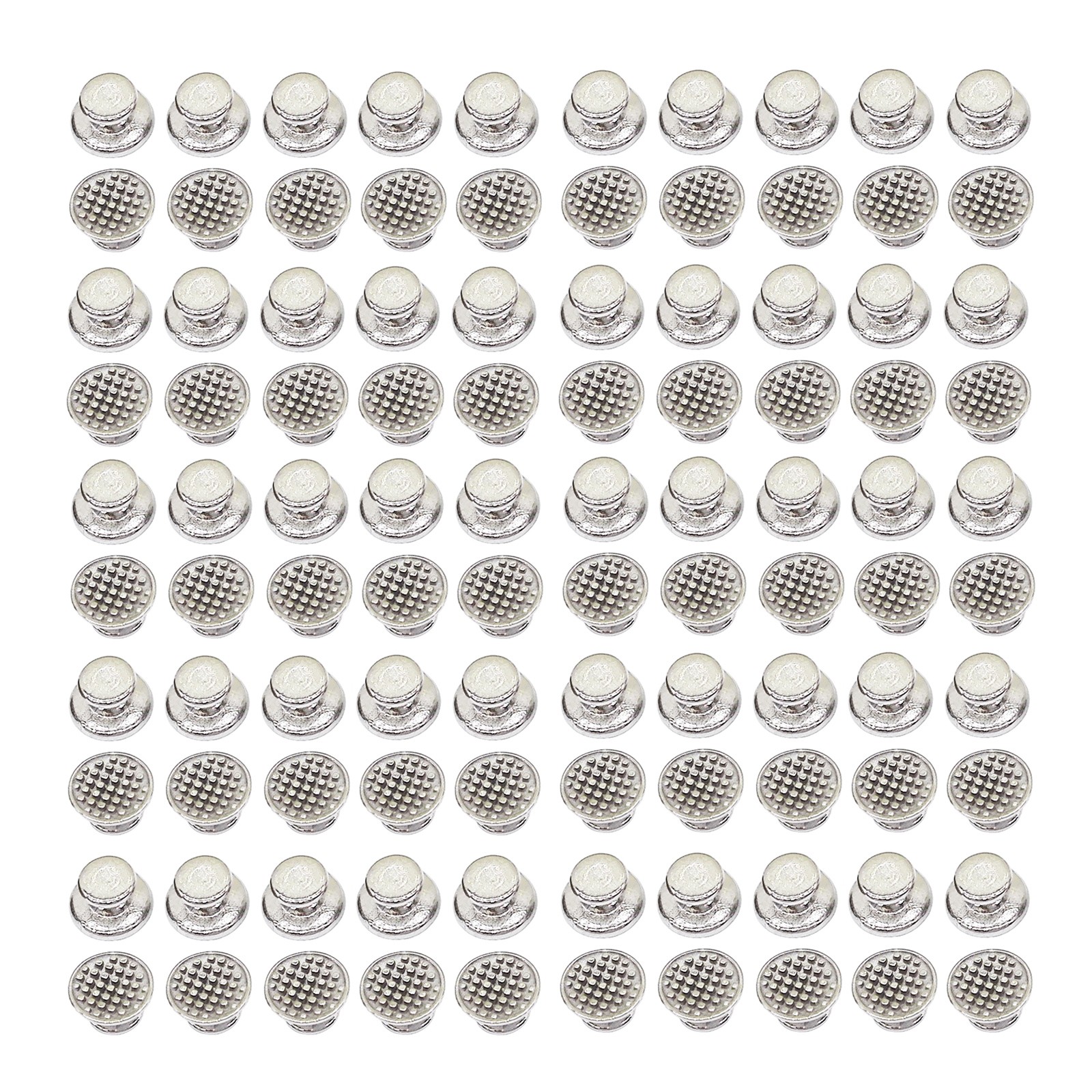 100Pcs Metal Lingual Buttons Bondable for Dental Orthodontic Round Mesh Base