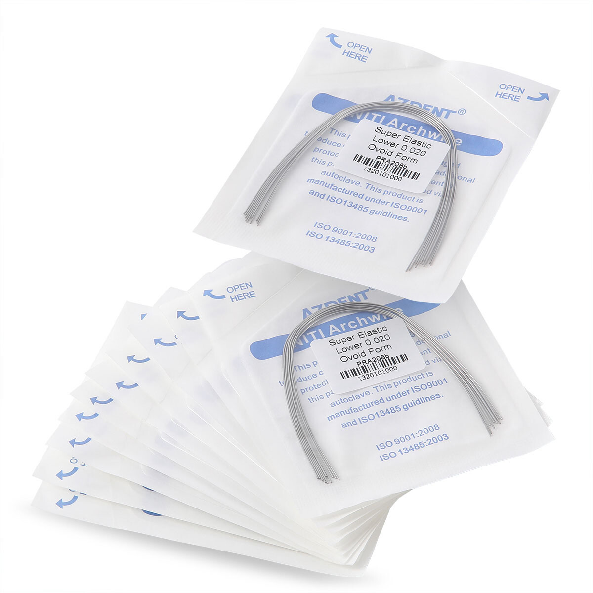 AZDENT Dental Orthodontic Metal Bracket Brace Mini/Standard Roth/MBT/Arch Wires