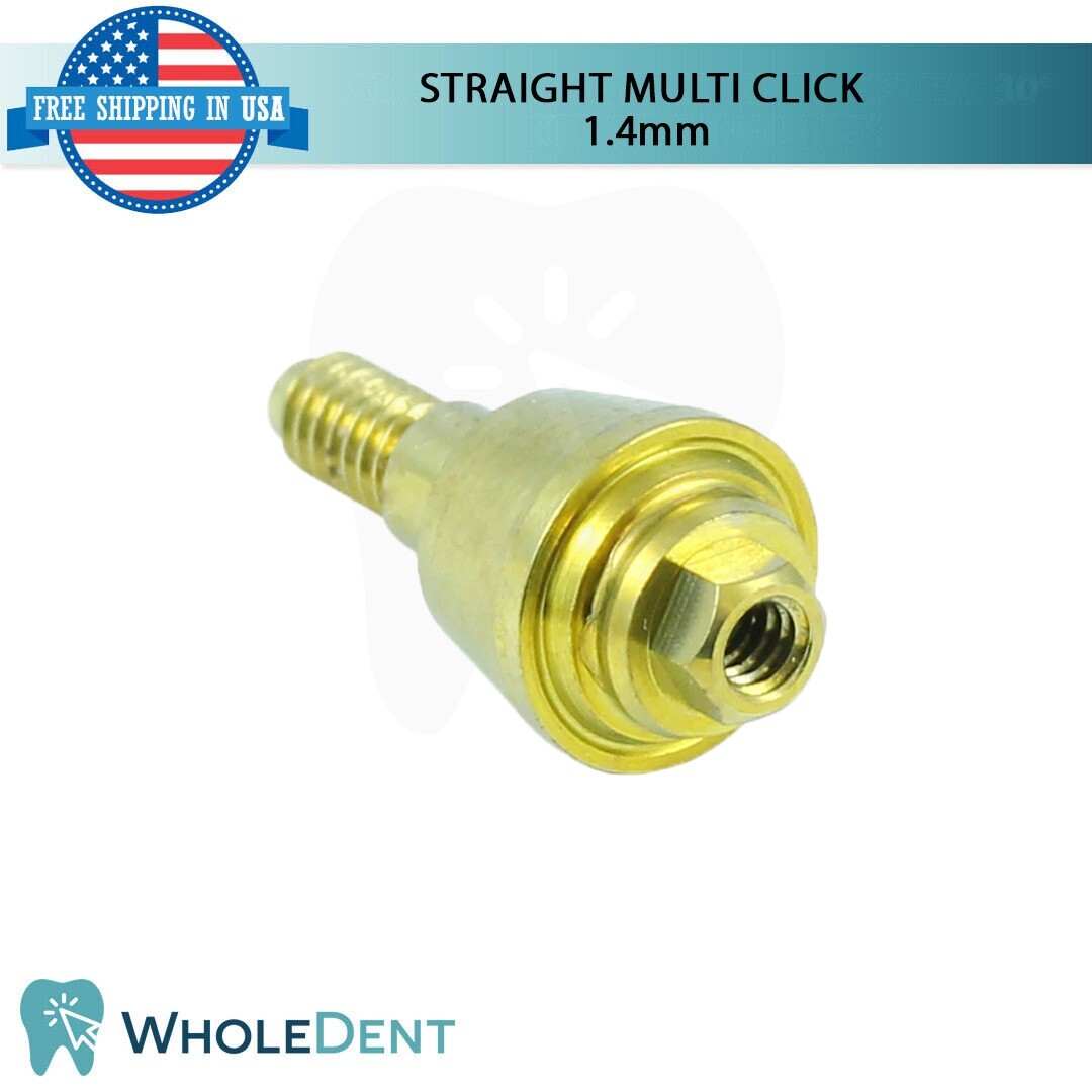 5x Straight Multi Unit 1.4mm Abutment Plastic Sets Including Fixation Screw