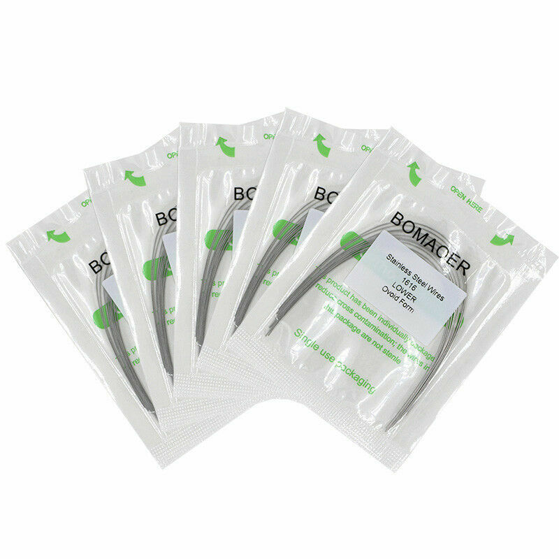20×Dental Ortho Stainless Steel Rectangular Arch Wire Ovoid Form 16×16 Lower