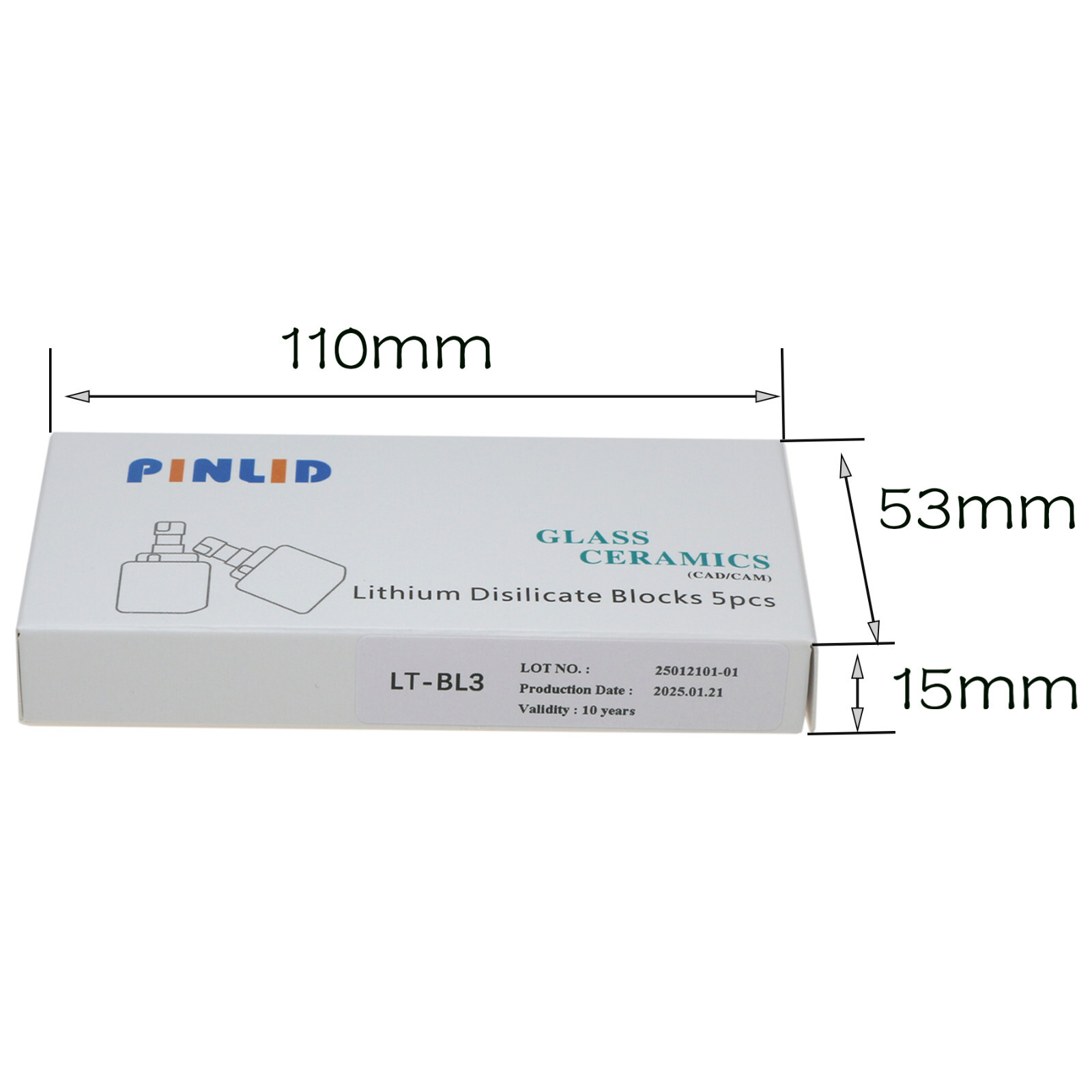 US C14 HT/LT Dental Emax CAD blocks Glass Ceramic Lithium Disilicate Block CEREC