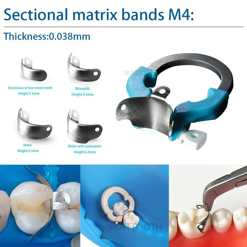 Dental Sectional Matrix System Matrix Bands Clamp Ring Palodent V3 Tulwar Wedges