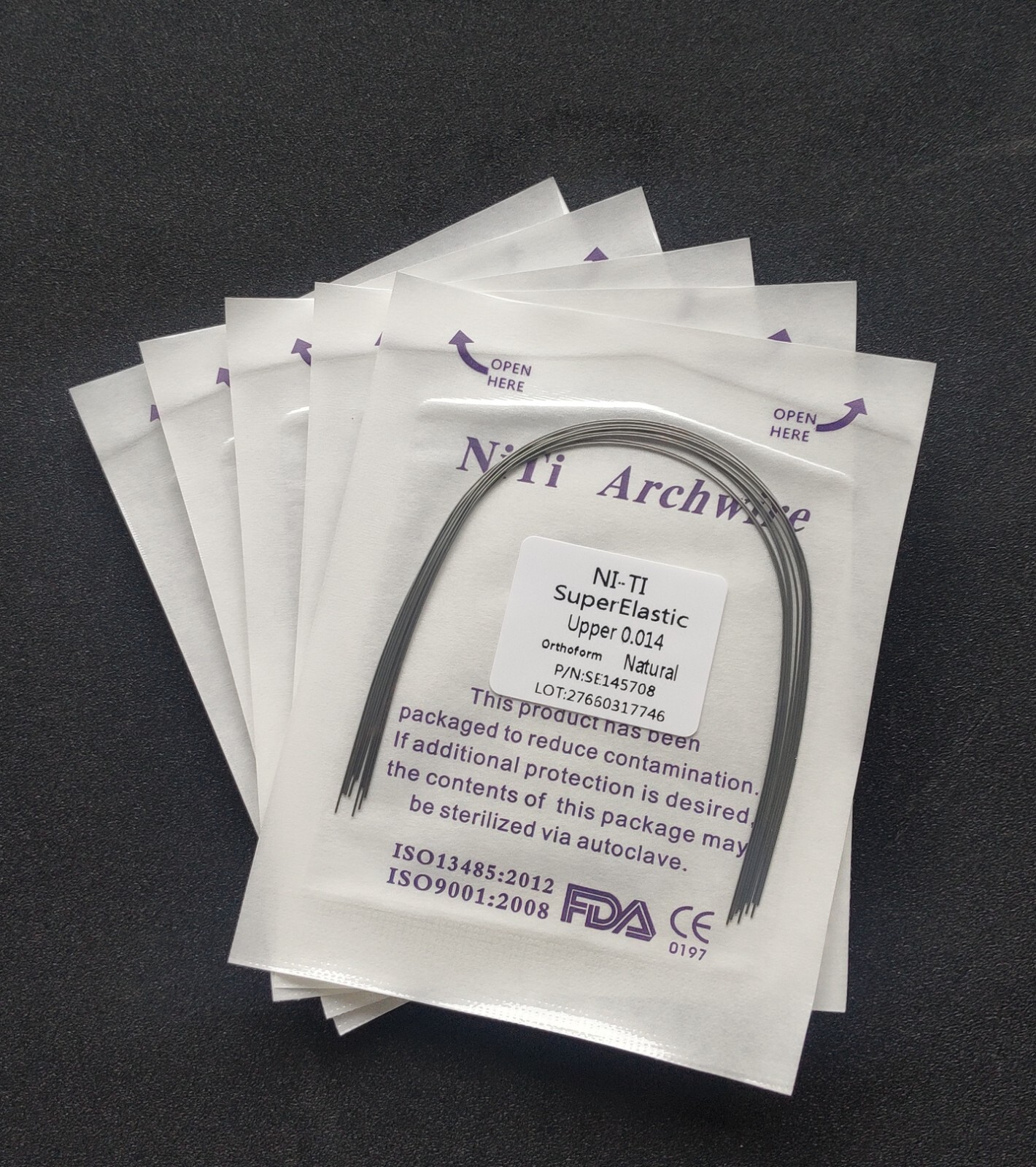 50Packs Dental Orthodontic Super Elastic NITI Arch Wire Round Oval Ovoid/Natural