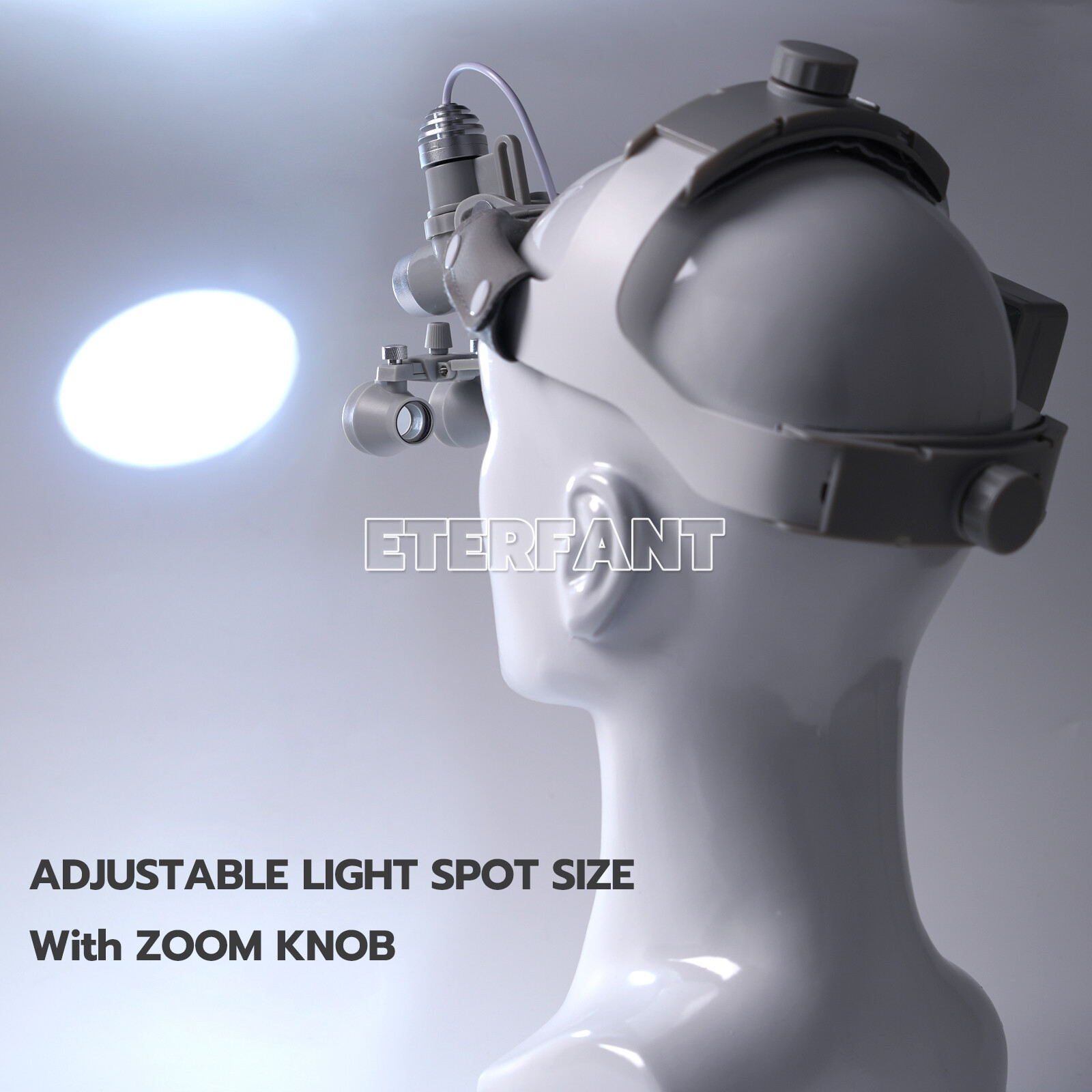 ETERFANT 3.5X-R Dental Surgical Headband Binocular Loupes & 10W LED Head Light