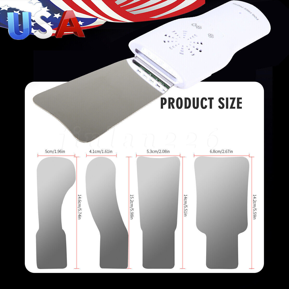 Dental Occlusal Mirror Fog Free LED Intra Oral Photo System 4 Mirror Anti-Fog US