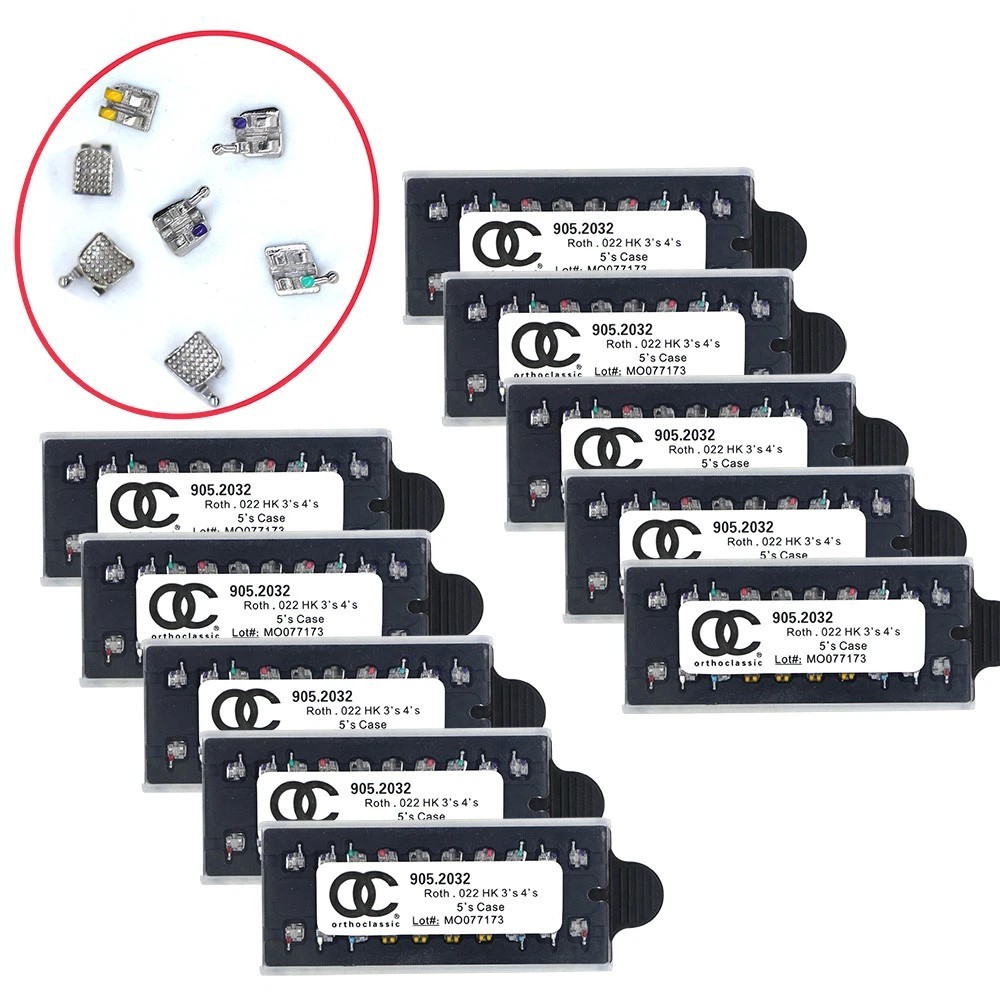 20 Kits Dental orthodontic OC mental bracket brace mini roth 022 345 hooks