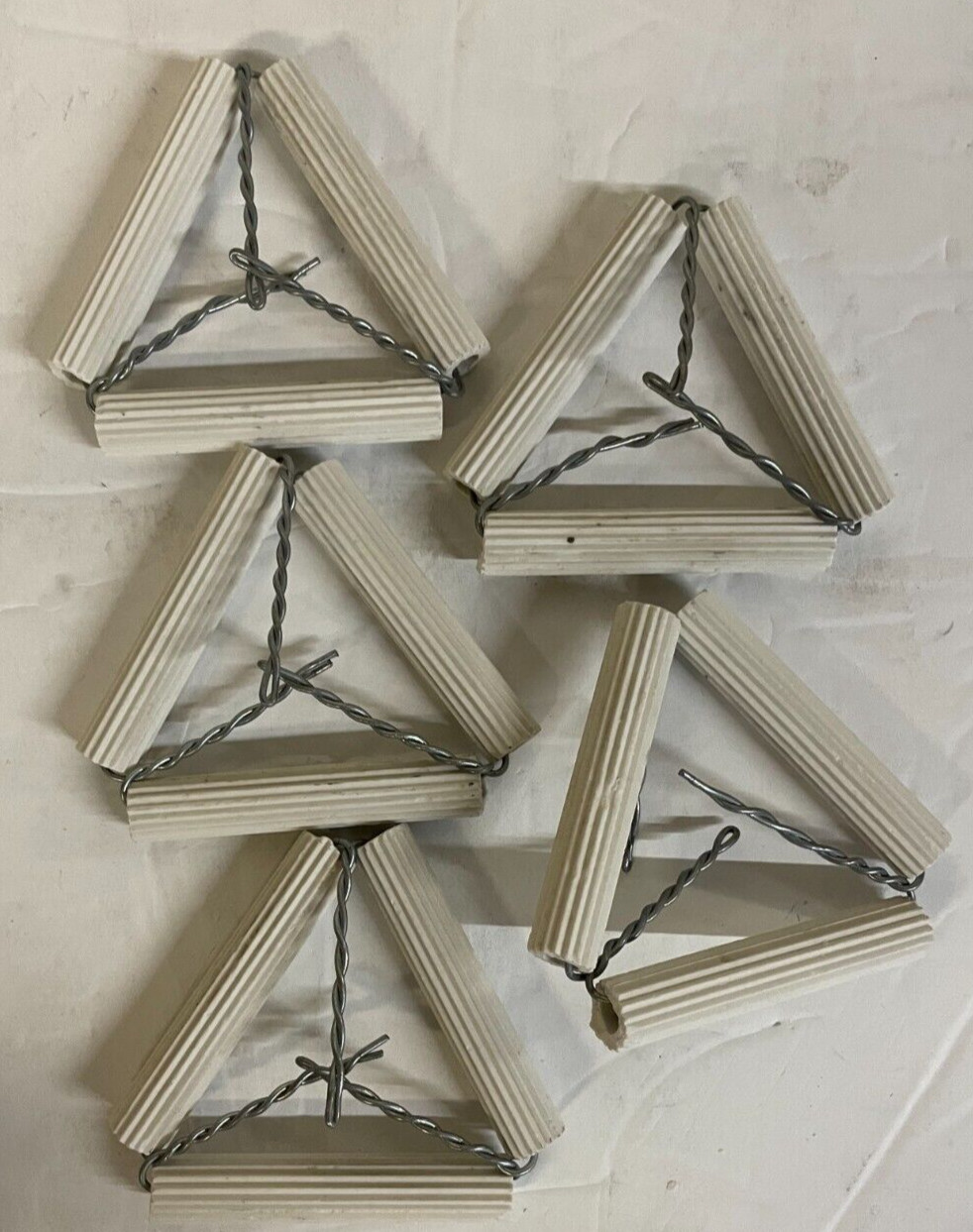 Crucible Lab Clay Triangle, 5pc 65mm, Prevent Bursting Chemistry Heated Experime