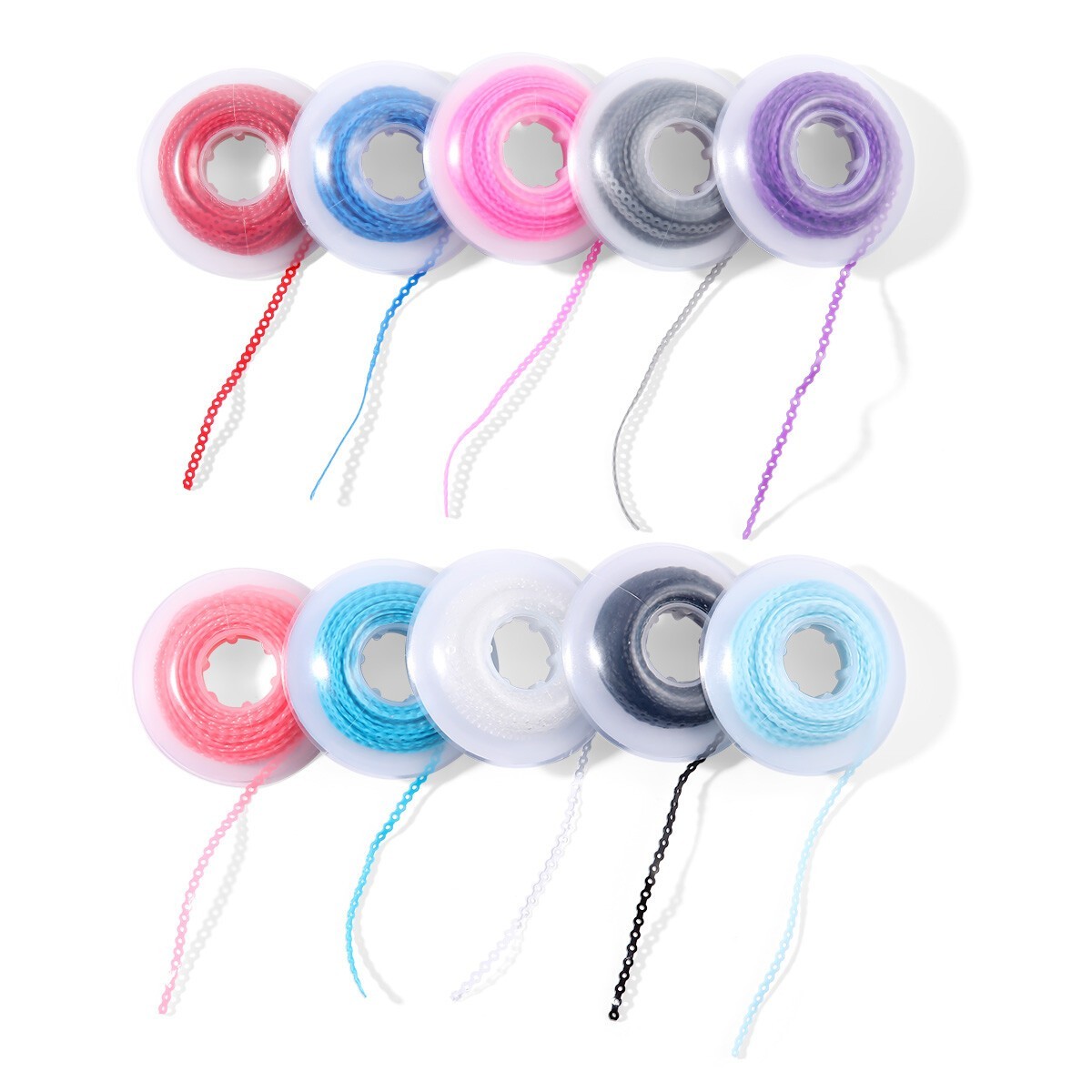 Dental Ortho Elastic Ultra Power Chain Rubber Braces Bands Long/Short/Continuous