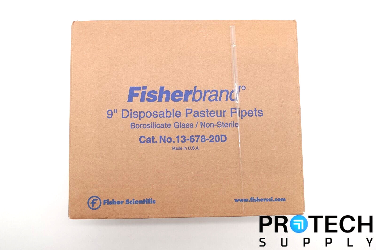 Box of FisherBrand 13-678-20D 9″ Disposable Pasteur Pipets Glass NEW w/ WARRANTY