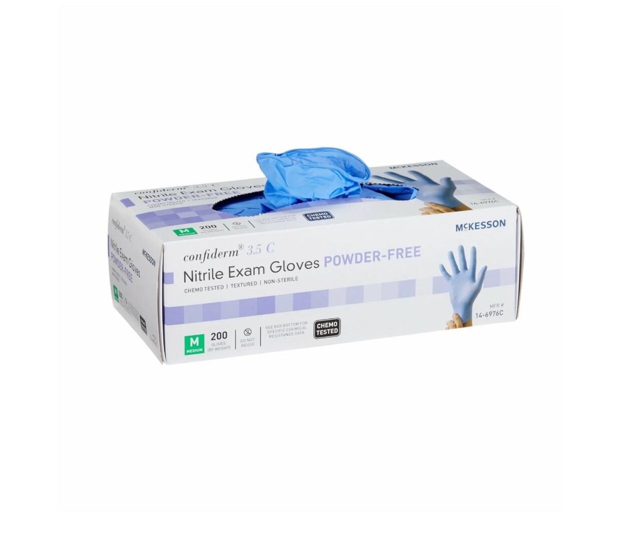 McKesson Confiderm Nitrile Exam Glove – 200 per Box Medium