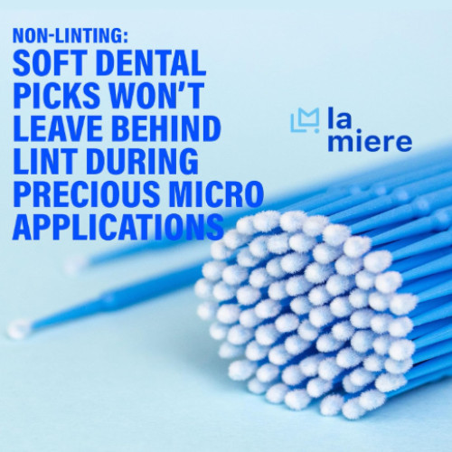 400PCS 2.5mm Blue Bendable Micro Brush Applicators Disposable Precision Cleaning