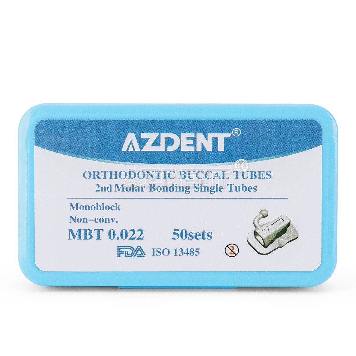 50Sets Tubos bucales de ortodoncia dental 1er 2nd molar Bondable Roth MBT 022