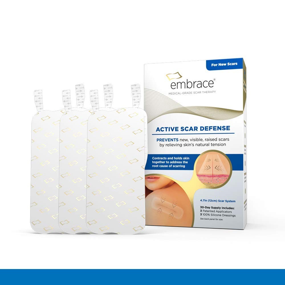 Embrace Active Scar Defense For Scars Fda-Cleared Medical-Grade Silicone Scar