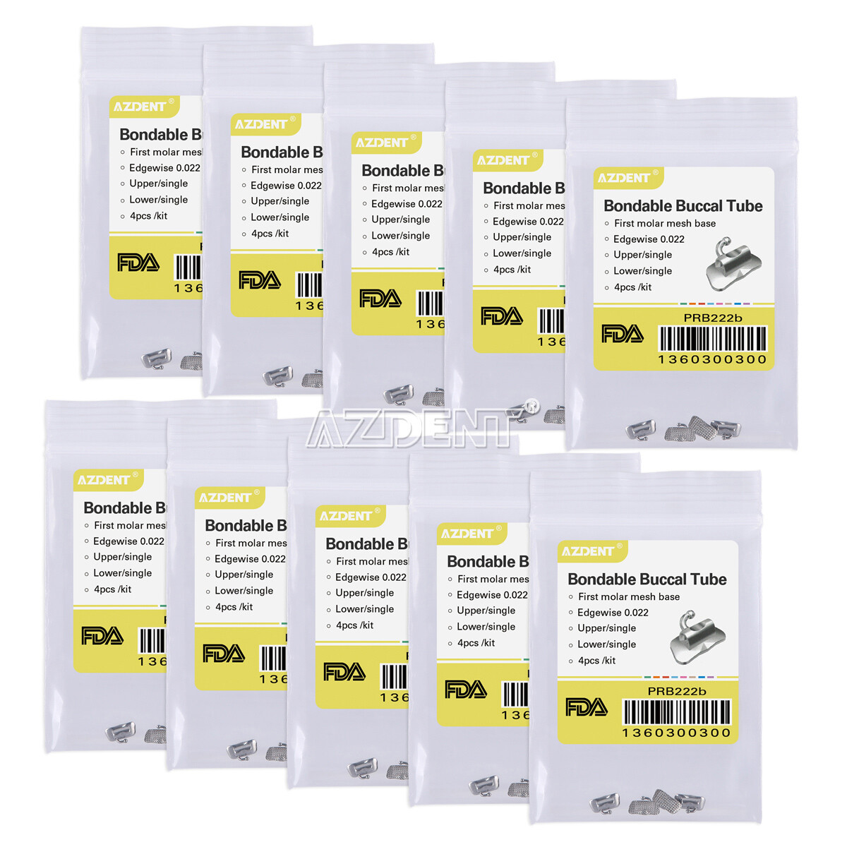 Dental Orthodontic Buccal Tubes 1st Molar Edgewise.022 Bondable Non-Con AZDENT