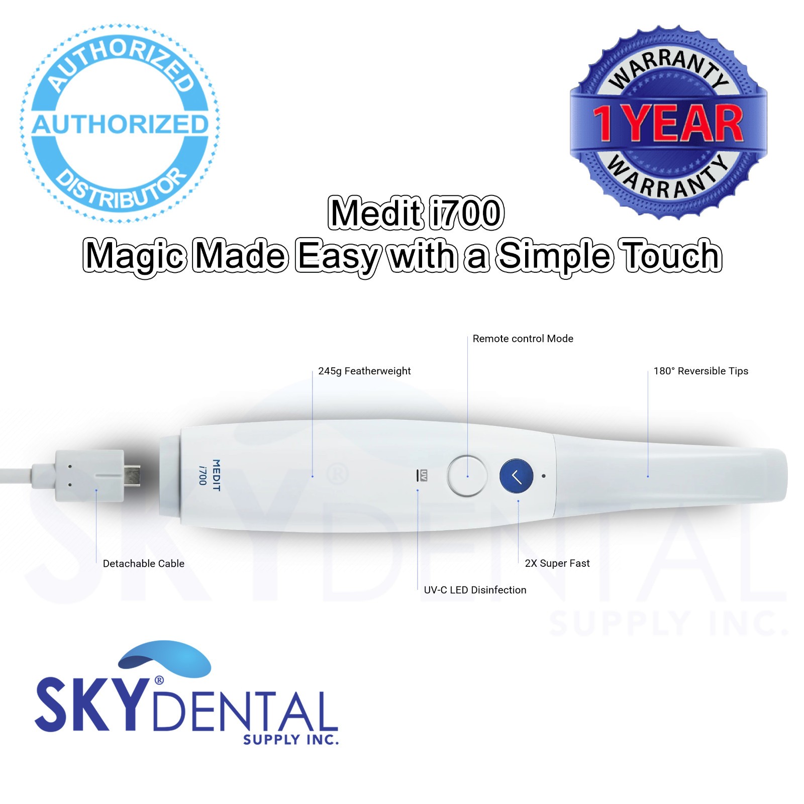 MEDIT Medit i700 Intraoral Scanner (Dental) One Year Warranty