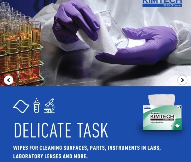 (8580/Cs) KIMTECH Kim Wipe Disposable Delicate Task Wipers 1-Ply 4.4”x8.2” 34120