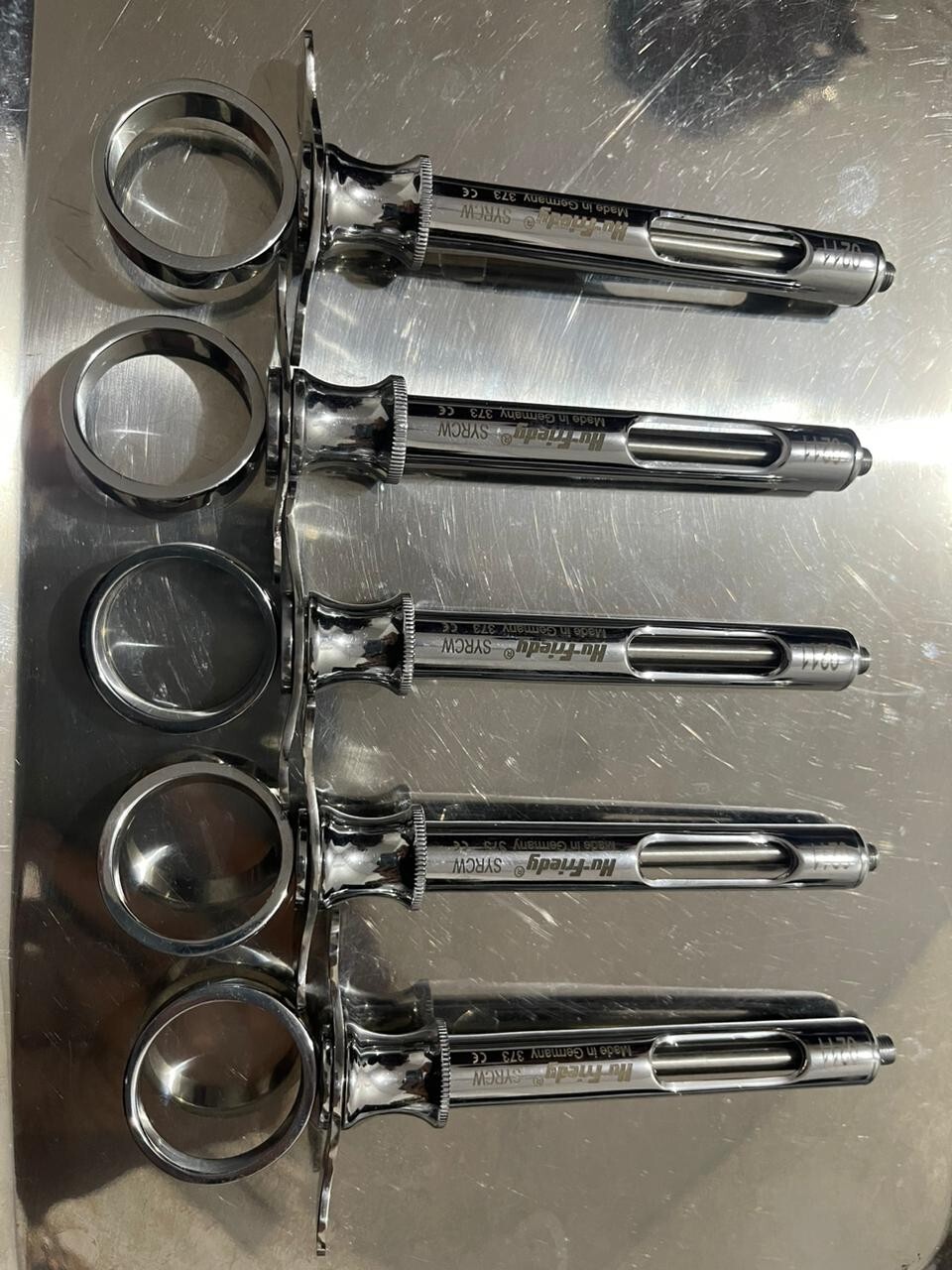 Lot of 5 Hu-Friedy CW Style Dental Anesthetic Aspirating 1.8ml Syringe SYRCW