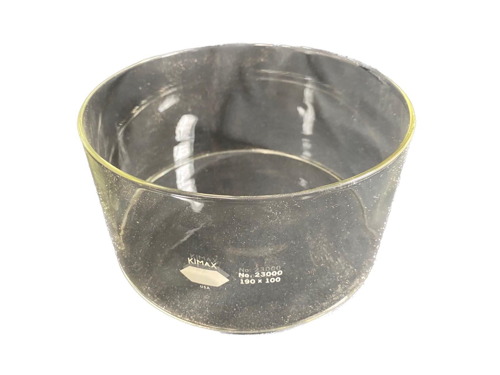 KIMBLE KIMAX 2600mL 190mm D x100mm H Glass Crystallization Dish 23000-19100